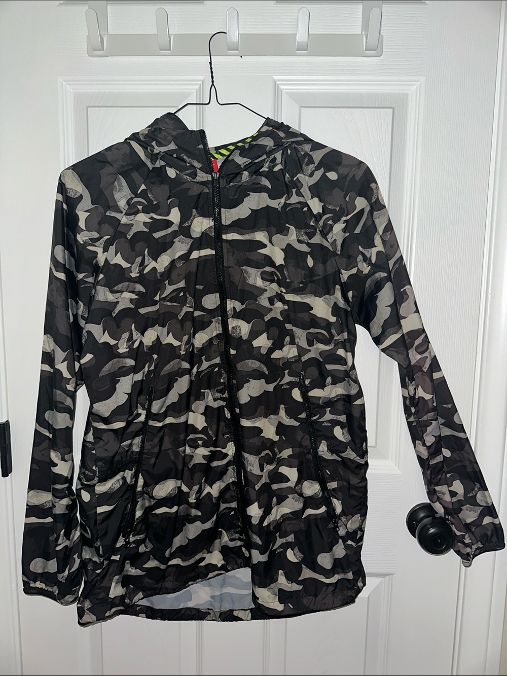 Nike Black Gray Camo Windbreaker Jacket